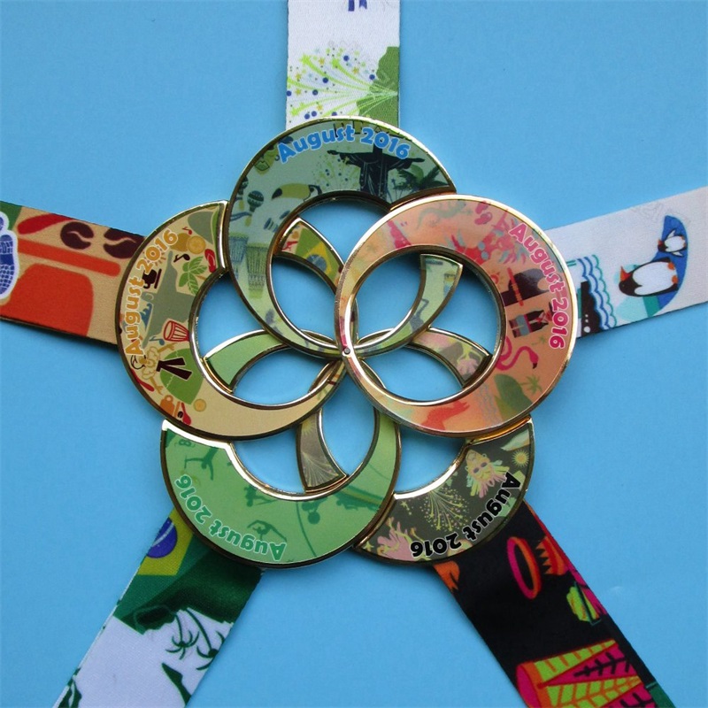 Κορδέλα λαιμό μετάλλιο προσαρμοσμένο σχεδιασμό μετάλλων μετάλλια αναμνηστικά