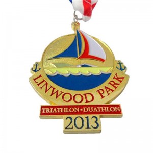 Προσαρμοσμένος σχεδιασμός Το δικό σας μετάλλιο αθλήματα έκοψε χρυσά μετάλλια που κολυμπούν με το χορευτικό μετάλλιο