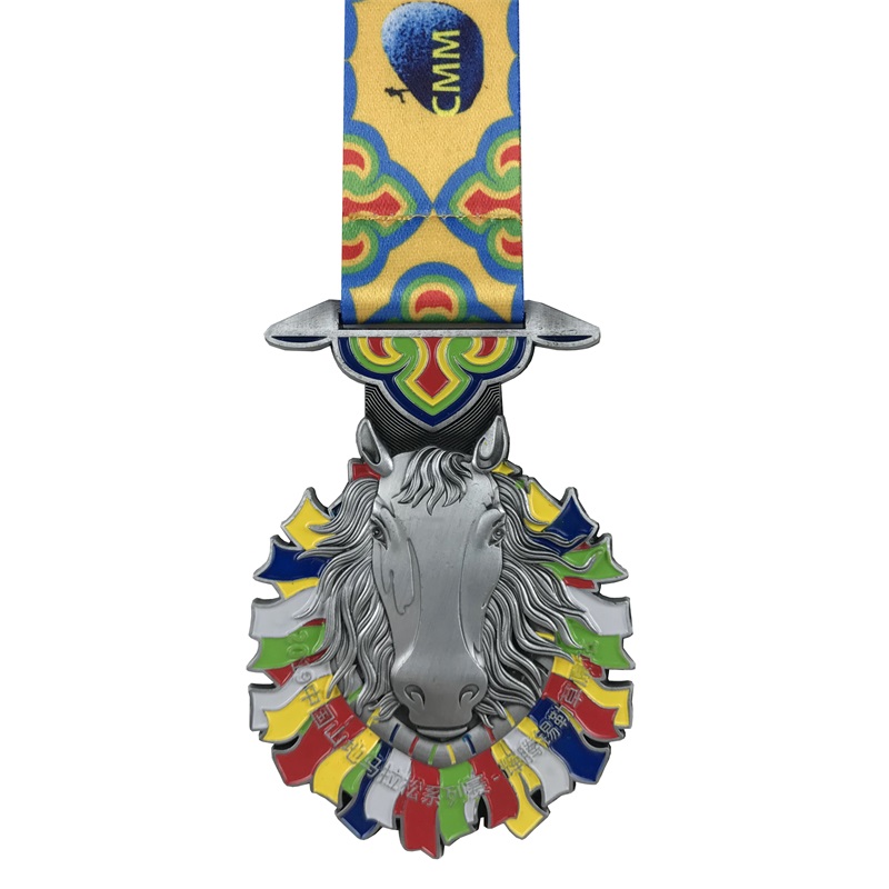 Ειδική σχεδίαση Αργαρό Silver Polated 4D Sport Medals και Ribbon αναμνηστικά μετάλλια