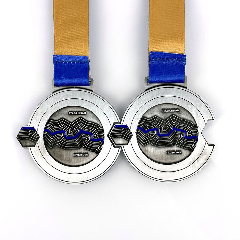 Προσαρμοσμένος αγώνας Medal Medal Medal Ribbons UK Custom Running Medal